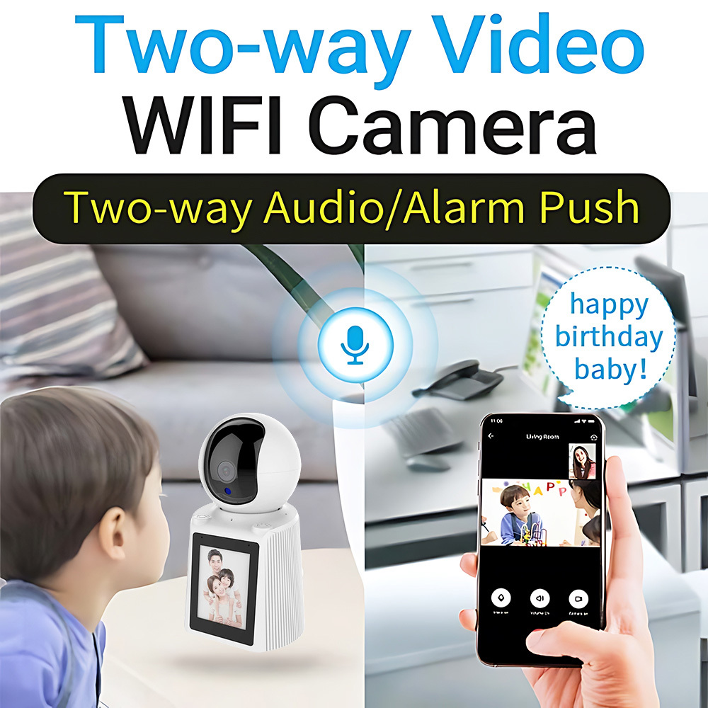 2025 New 2MP Baby Monitor Video Calling Smart Wifi Camera with Two Way Audio Indoor Auto Tracking Wireless PTZ Cameras