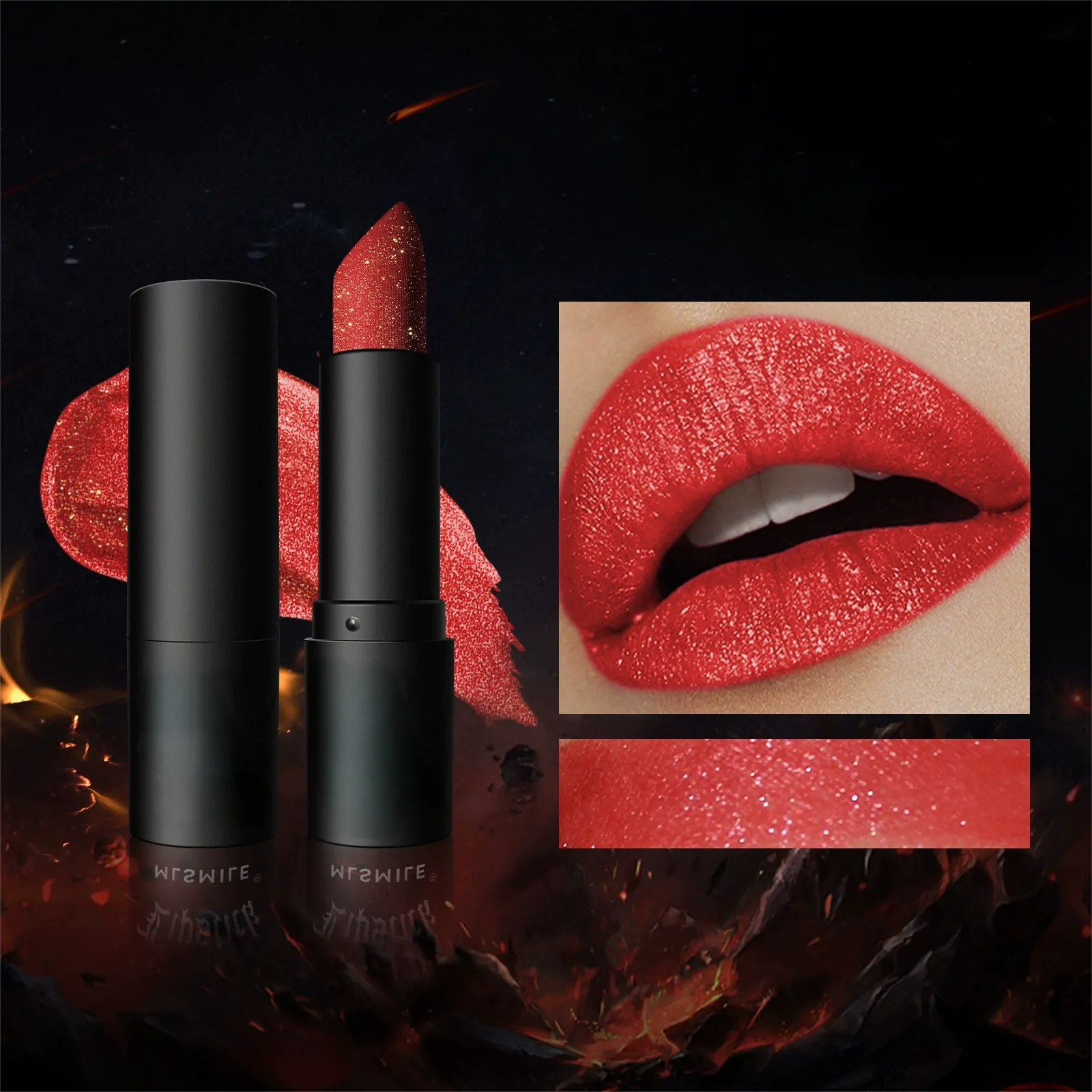 💖 Diamond Lip Gloss Glitter Lipstick Waterproof