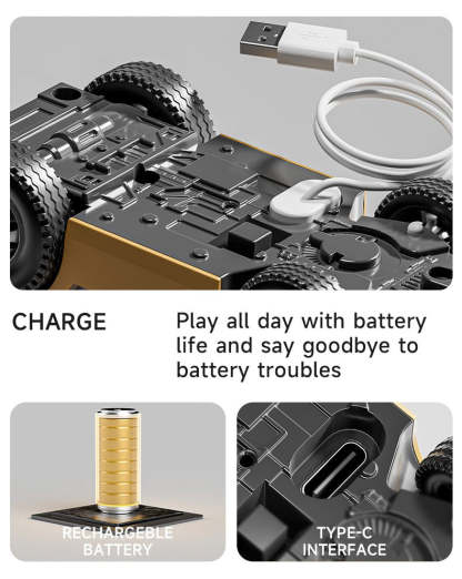 Desktop Fun 🎁 Mini Remote Control Forklift Truck Toy 