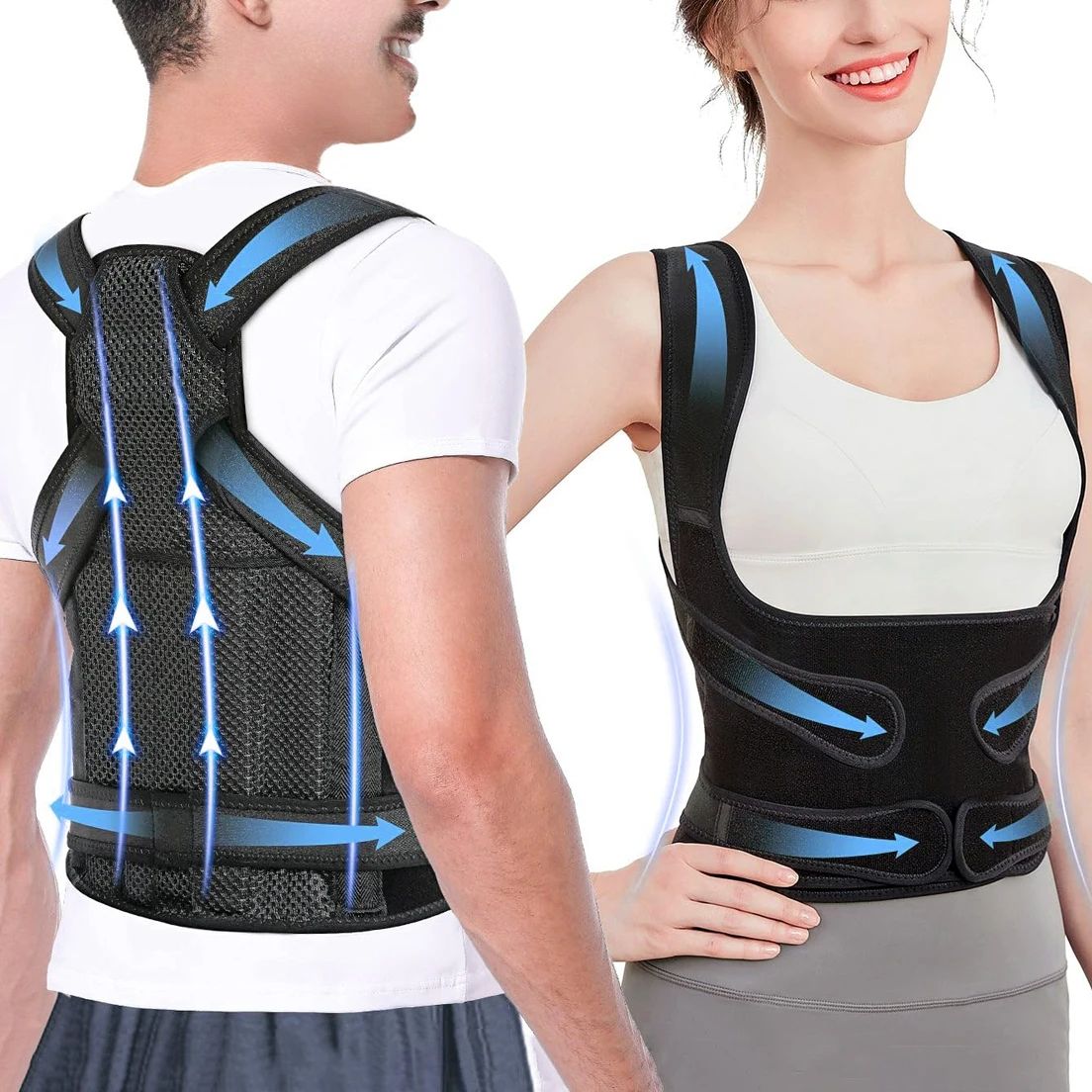 🔥Flash Sale 50% OFF-Posture Corrector-Back Brace for Men and Women- Fully Adjustable Straightener