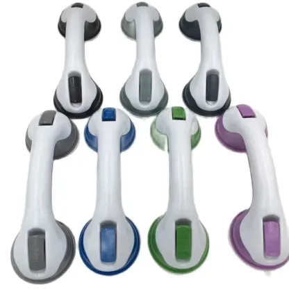 Bath Safety Grab Handle Bar Suction Cup Tub Bathroom Shower Rail