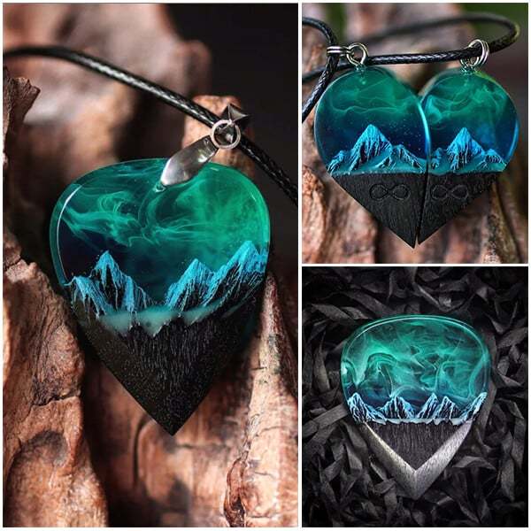 (🎉Christmas Special - 49% OFF NOW)Handmade Resin Heart Pendant(Buy 2 Free Shipping)