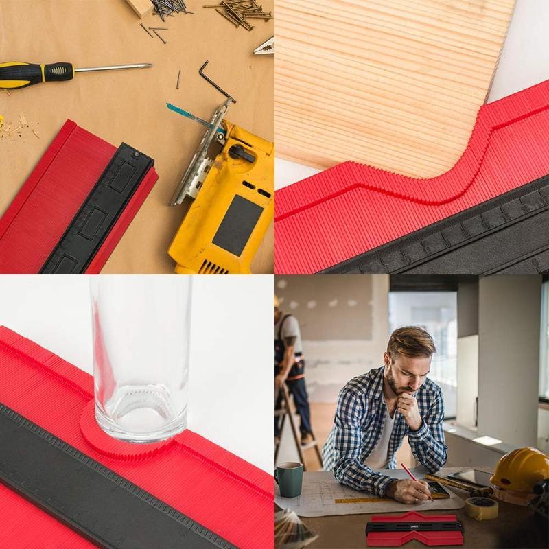 Contour Gauge 10 Inch, Widen Plastic Profile Gauge Duplicator, Precisely Copy Irregular Shapes Template Measuring Tool