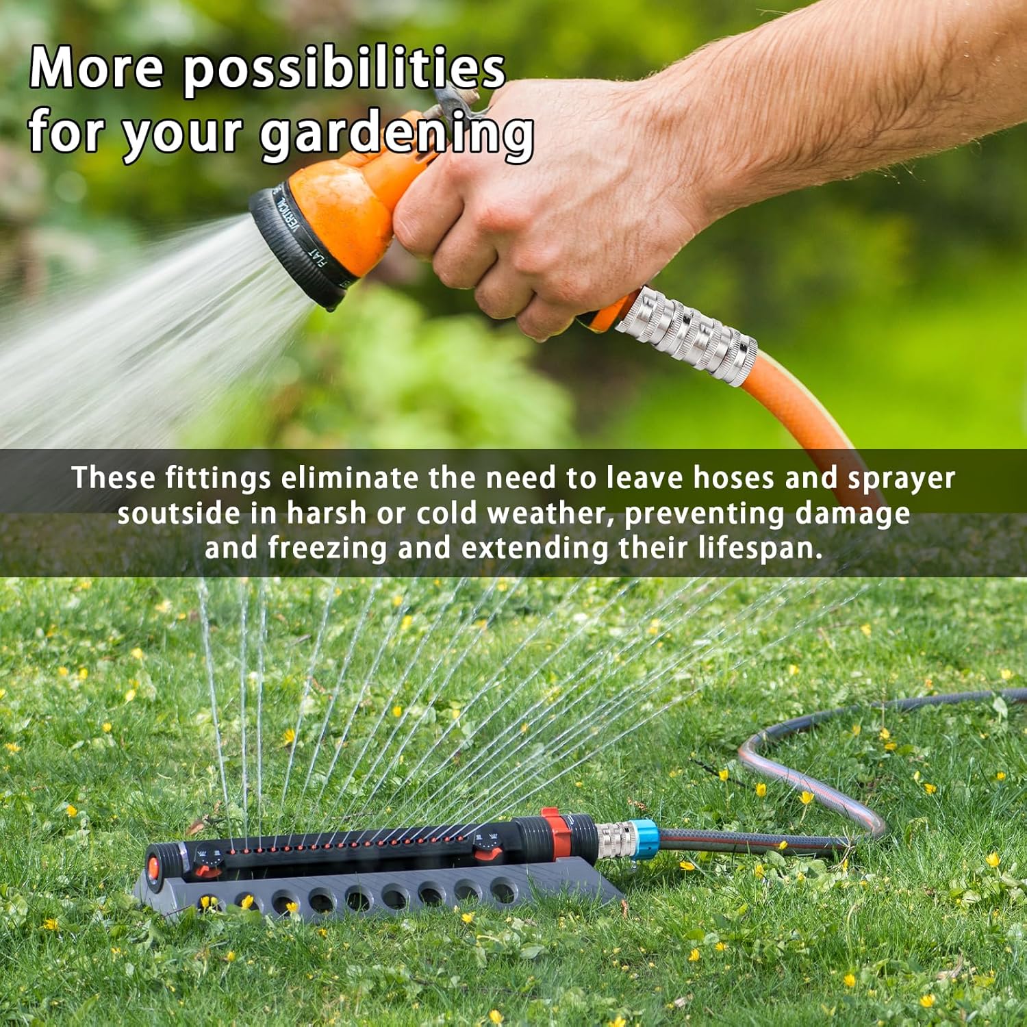 💧Stainless Steel Garden Hose Quick Connect Fittings Set