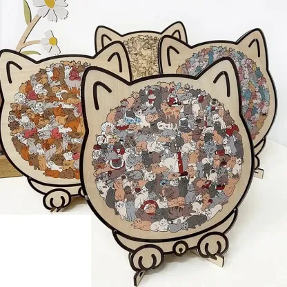 🎁On Sale🔥The Calming Cat Puzzle – A Wooden Work of Art You Can Build