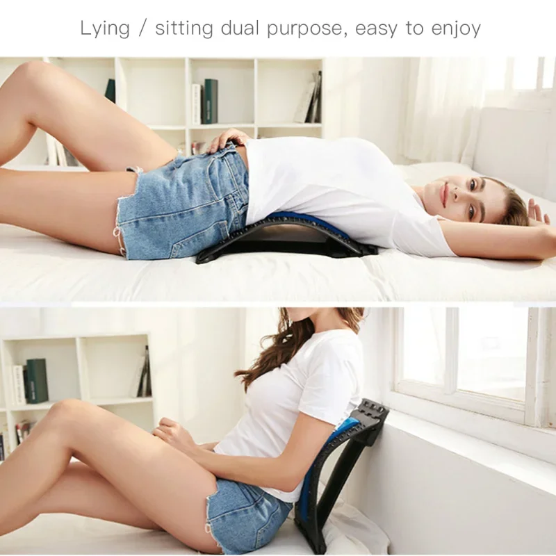Back Stretcher Lower Pain Relief Device 3 Level Back Cracker Massager Lumbar Support Spine Board for Herniated Disc for yoga