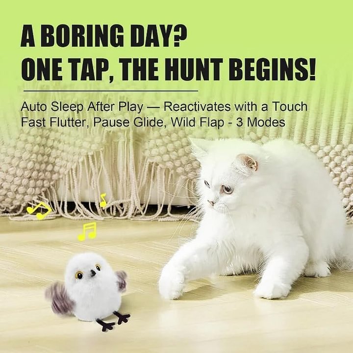 🔥Last day for 50% off-Rechargeable Flapping Bird Cat Toy