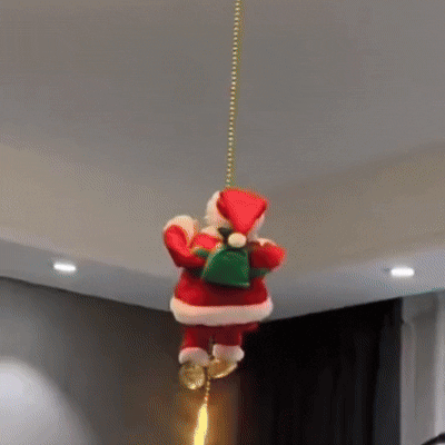 🔥Last Day 40% Off | Climbing Santa Motorized Christmas Toy | With Music and Movement | Holiday Gift Decor
