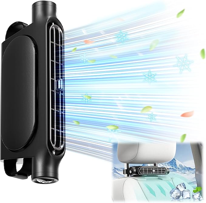 🔥Hot Sale 49% OFF🔥Car Seat Fan USB Plug-in Dual Turbo High Wind Power Car Interior Rear Pillow Car Fan