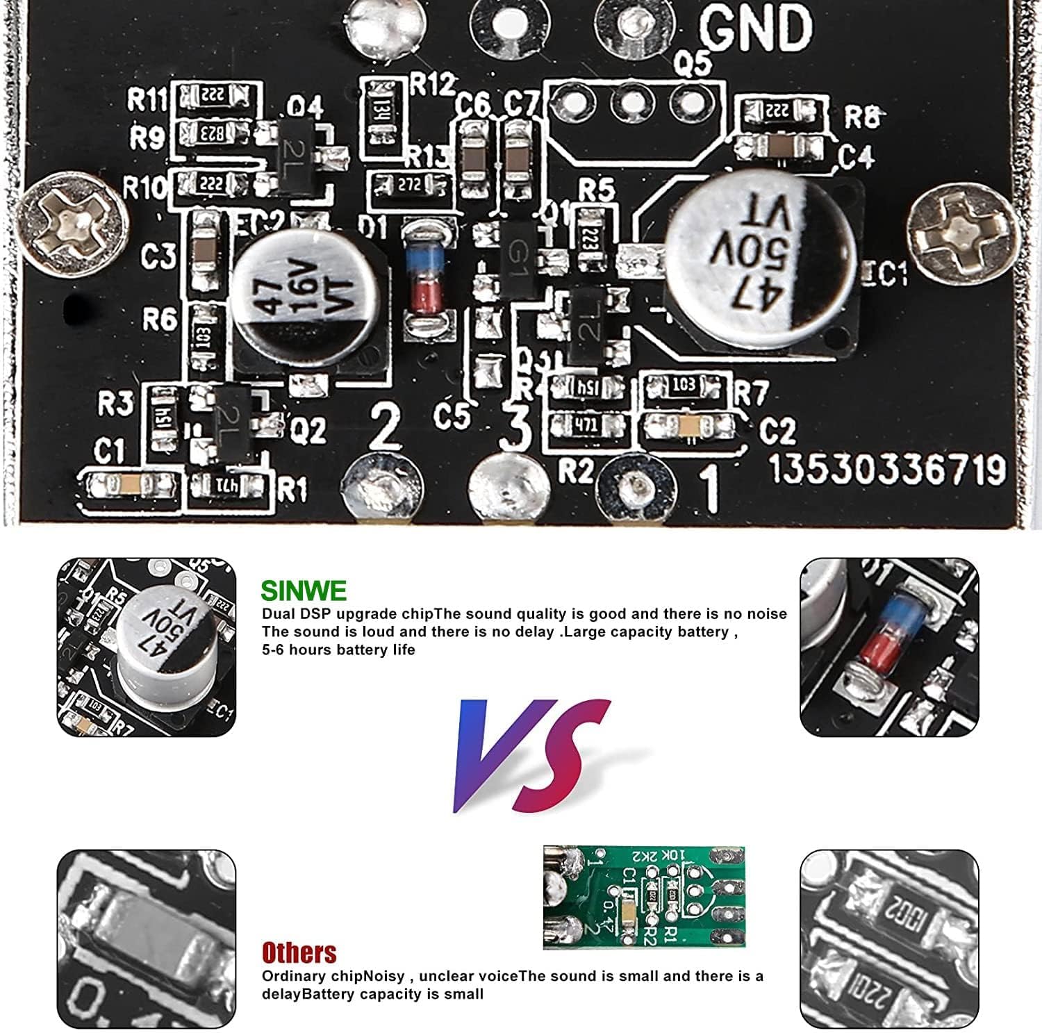 Professional Audio Mixer, SINWE Live Sound Card and Audio Interface with DJ Mixer Effects and Voice Changer,Podcast Production Studio Equipment, Prefect for Streaming/Podcasting/Gaming