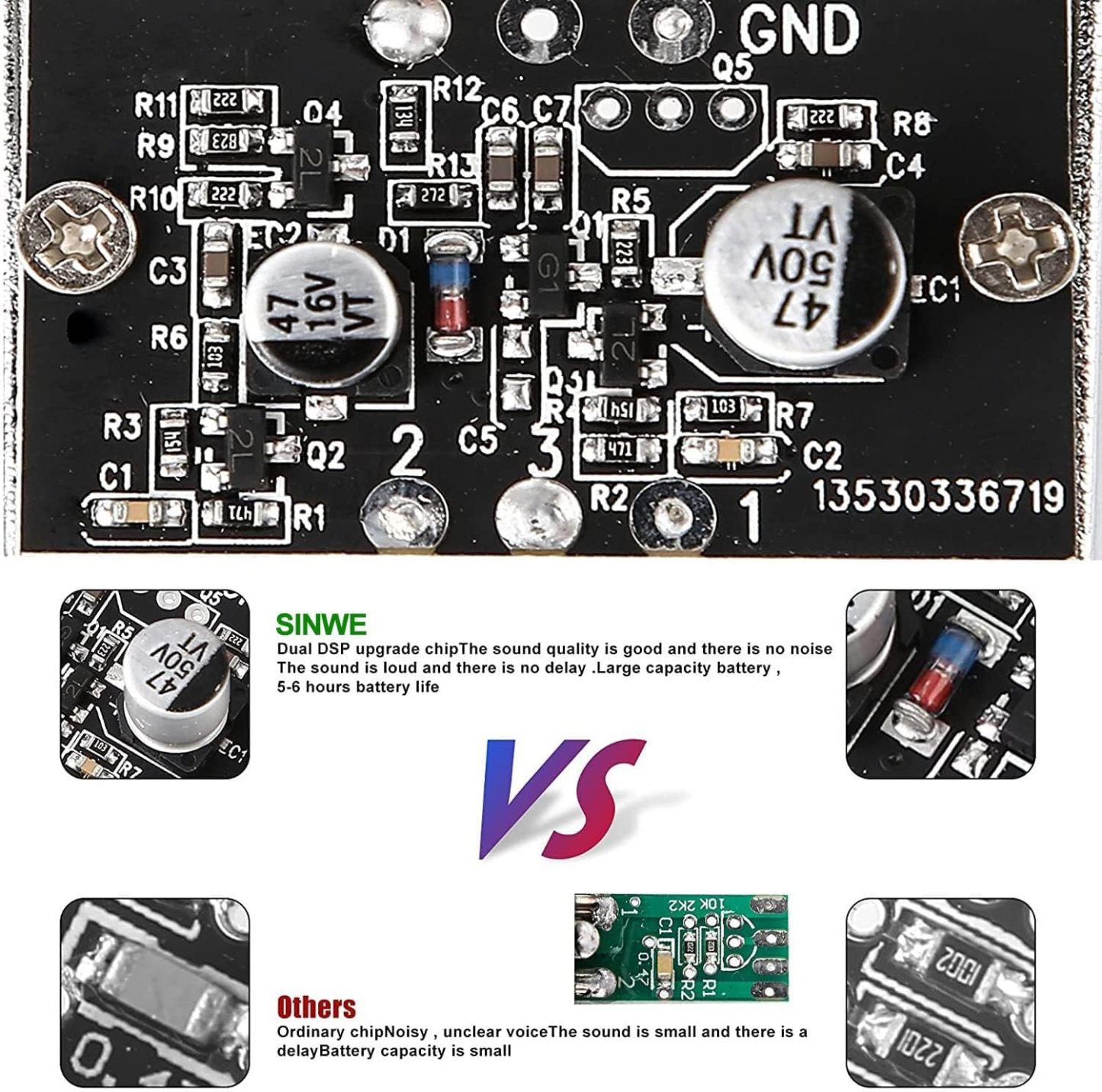 Professional Audio Mixer, SINWE Live Sound Card and Audio Interface with DJ Mixer Effects and Voice Changer,Podcast Production Studio Equipment, Prefect for Streaming/Podcasting/Gaming