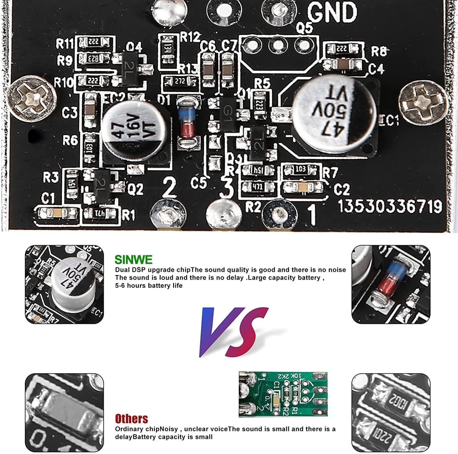 Professional Audio Mixer, SINWE Live Sound Card and Audio Interface with DJ Mixer Effects and Voice Changer,Podcast Production Studio Equipment, Prefect for Streaming/Podcasting/Gaming