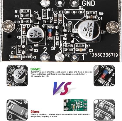 Professional Audio Mixer, SINWE Live Sound Card and Audio Interface with DJ Mixer Effects and Voice Changer,Podcast Production Studio Equipment, Prefect for Streaming/Podcasting/Gaming