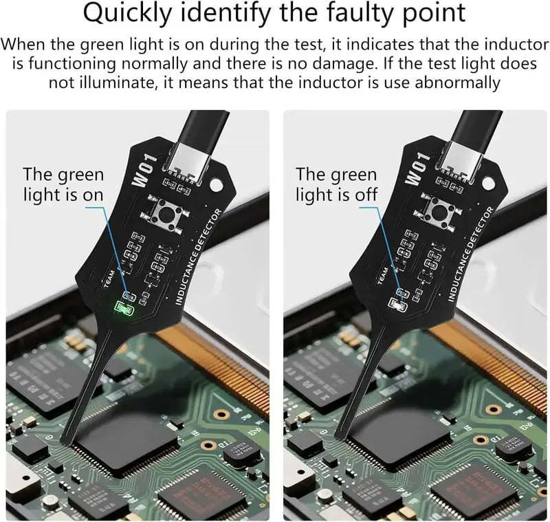 Type-C Inductance Tester Motherboard Coil Tester, Electronic Circuit Board Inductor Detector