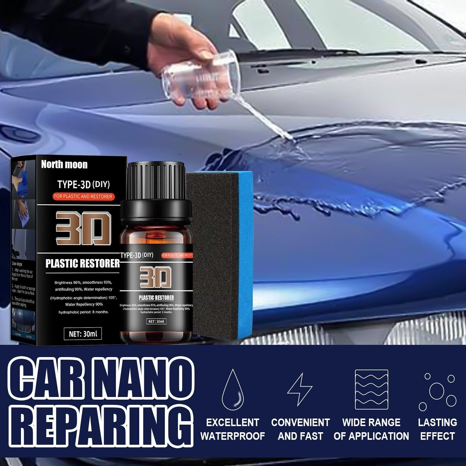 🔥Buy 3 Get 2 Free & Free Shipping🔥3D9H NANO Car Plastic Plating Refurbishing Agent