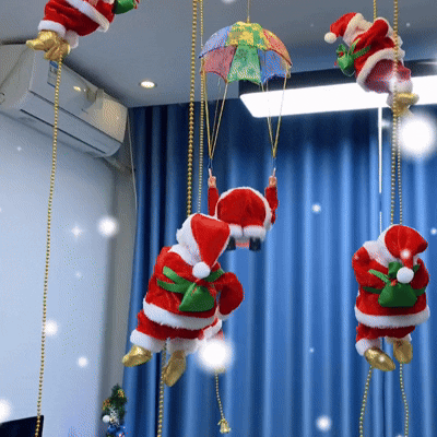 🔥Last Day 40% Off | Climbing Santa Motorized Christmas Toy | With Music and Movement | Holiday Gift Decor