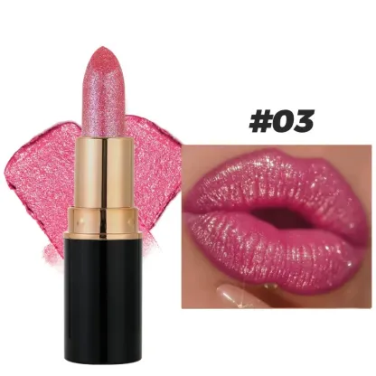 💖 Diamond Lip Gloss Glitter Lipstick Waterproof