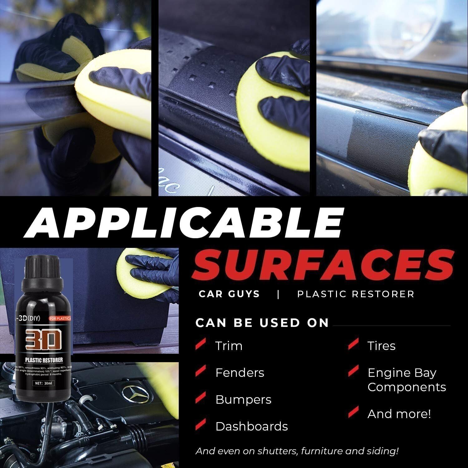 🔥Buy 3 Get 2 Free & Free Shipping🔥3D9H NANO Car Plastic Plating Refurbishing Agent