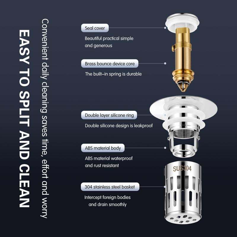 🔥LAST DAY SALE 49% OFF - 🚿Universal Stainless Steel Drain Strainer 🔥