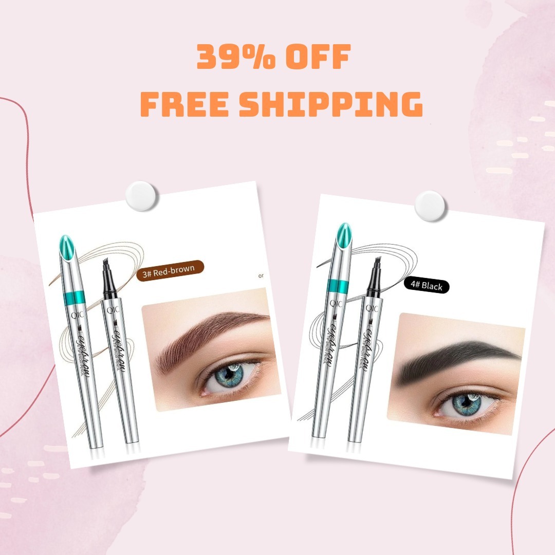 Hot Sale -59% OFF 3D Waterproof Microblading Eyebrow Pen 4 Fork Tip Tattoo Pencil