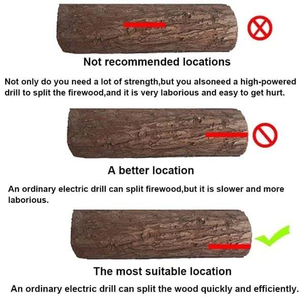 (🔥Last Day Promotion)🪓Wood Log Splitter Firewood Drill Bit  🔥BUY 2 FREE SHIPPING🔥