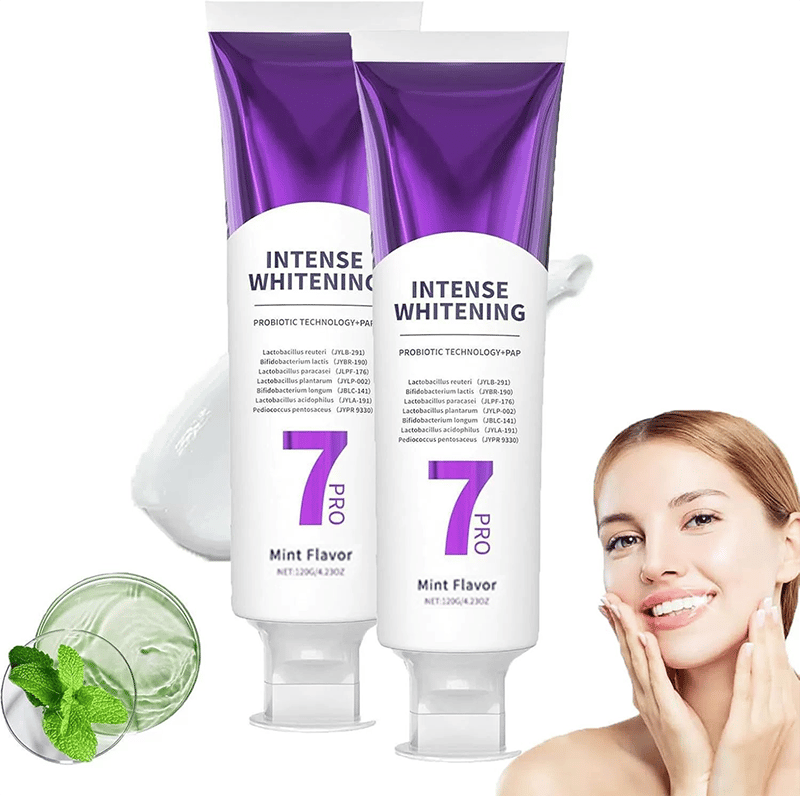 🦷 New 7-Pro Intensive Toothpaste | Upgraded Purple Formula with 7 Probiotics 💜