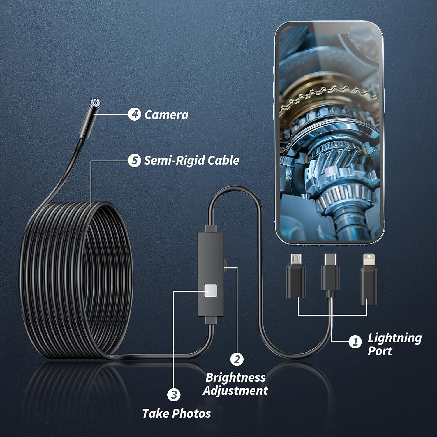 🔥This Week's Special Offer - 🔎 Plug-and-Play Endoscope Camera – Compatible with Android & iPhone & ipad for Direct Connection📱