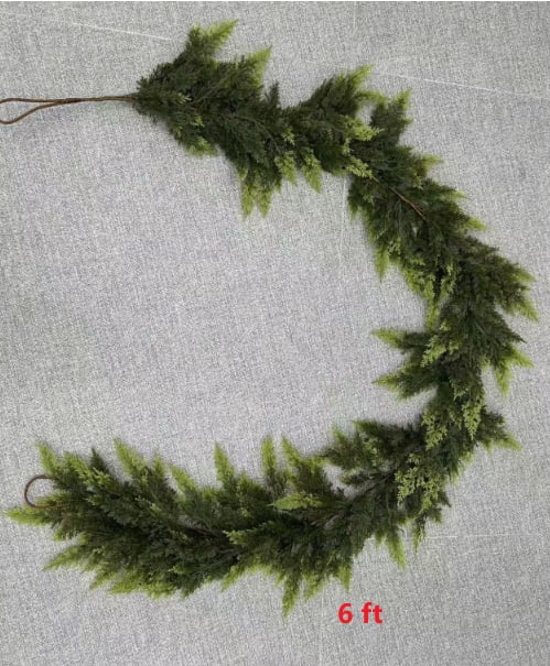 🏆2026 Super Value Se💥6 FT Artificial Cedar Garlands –Realistic Touch Winter Greenery