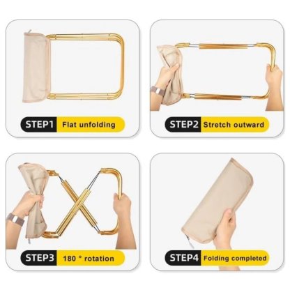 🔥 Unfolds in one second! Load capacity 200 pounds-Foldable Chair Bag