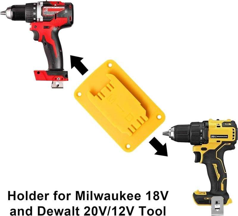 🧰Tool Holders for Dewalt 20V/12V Drill Tool Mount Fit for Milwaukee M18 Tools Yellow