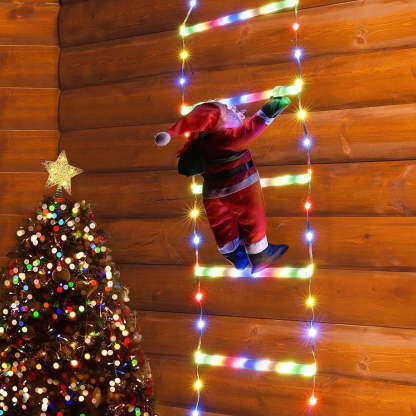 Christmas Santa Climbing Stairs Light