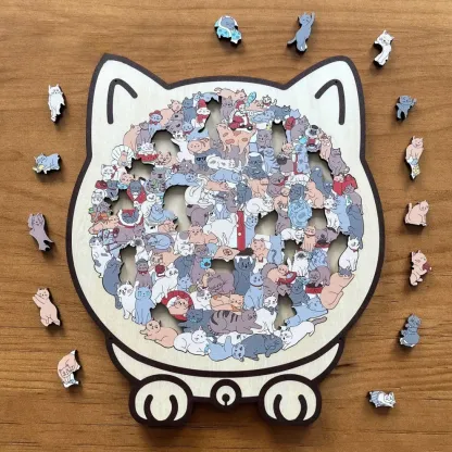 🎁On Sale🔥The Calming Cat Puzzle – A Wooden Work of Art You Can Build