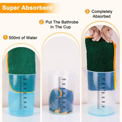 Dog Bathrobe Super Absorbent Dog Towels Large Quick Drying Robes for After Bath Soft Adjustable Warm Keeping Dogs Towel(S-XXL)