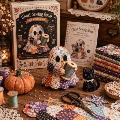 🔥 Little Ghost’s Cozy Halloween DIY Patchwork Kit