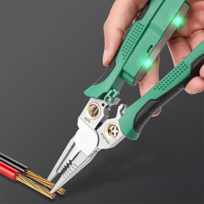 8 in 1 Wire Stripper with Voltage Tester, 8 in 1 wire stripping pliers, Multi-function Electric Wire Stripping Tool for Cutting and Pulling Pliers, Electrician Repair Tool