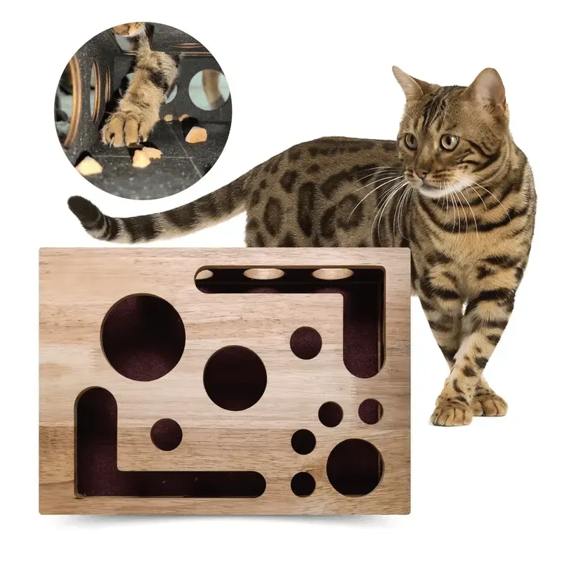 😻✨Cat Scratch Puzzle Enrichment Box: Nail File Stress Free Alternative to Clippers and Grinders.