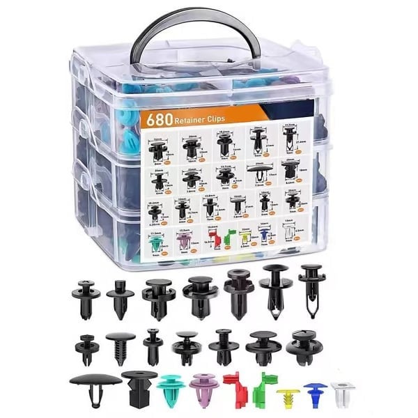🔥Hot Sale🔩680Pcs Car Retainer Clips & Fastener Remover🧰