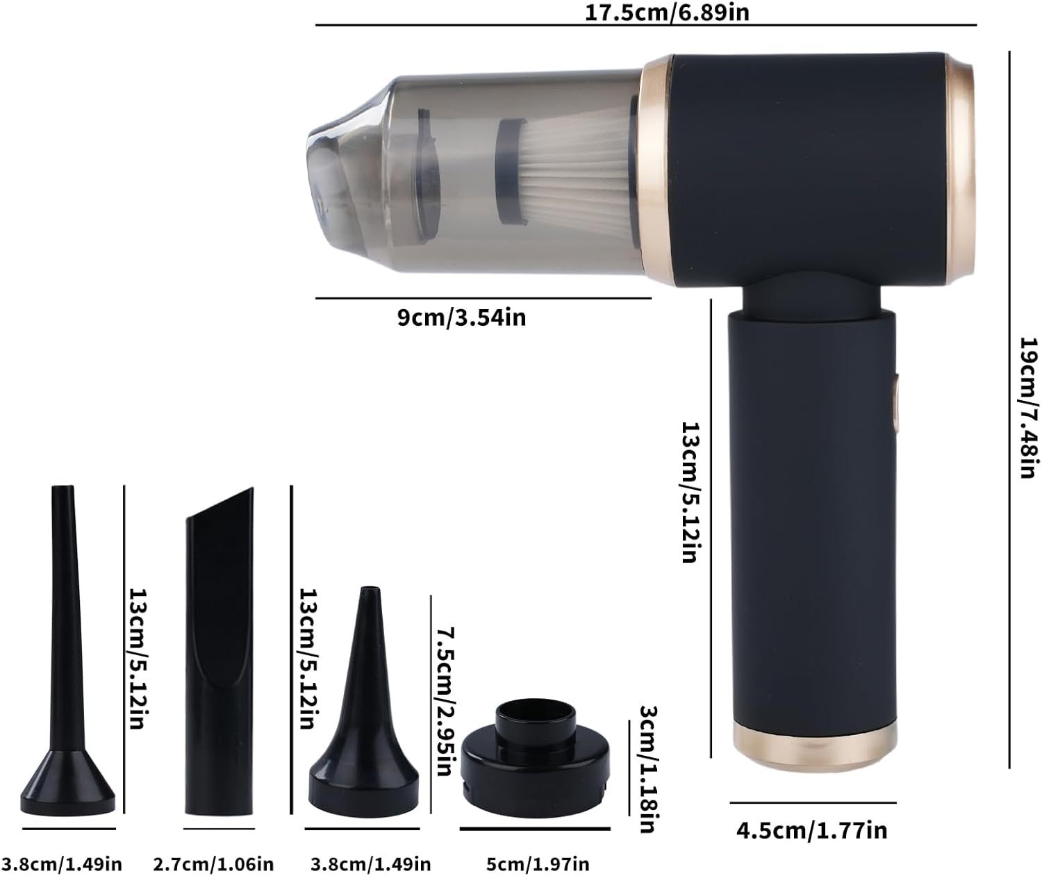 🔥Flash Sale 50%-OFF🔥Wireless Handheld Car Vacuum Cleaner, 16000Pa Vacuum Cleaner and Air Duster,