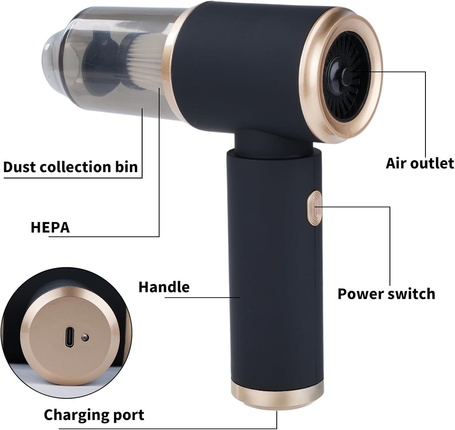 🔥Flash Sale 50%-OFF🔥Wireless Handheld Car Vacuum Cleaner, 16000Pa Vacuum Cleaner and Air Duster,