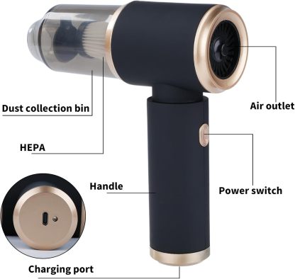 🔥Flash Sale 50%-OFF🔥Wireless Handheld Car Vacuum Cleaner, 16000Pa Vacuum Cleaner and Air Duster,