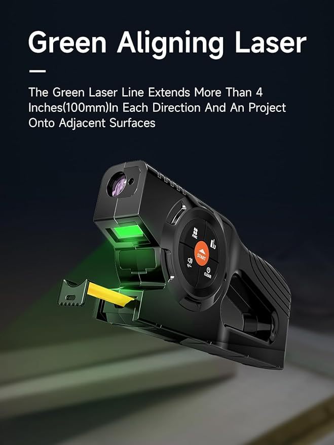 💡 Accurate & Easy 📐｜3-in-1 Digital Tape Measure with Memory & Green 