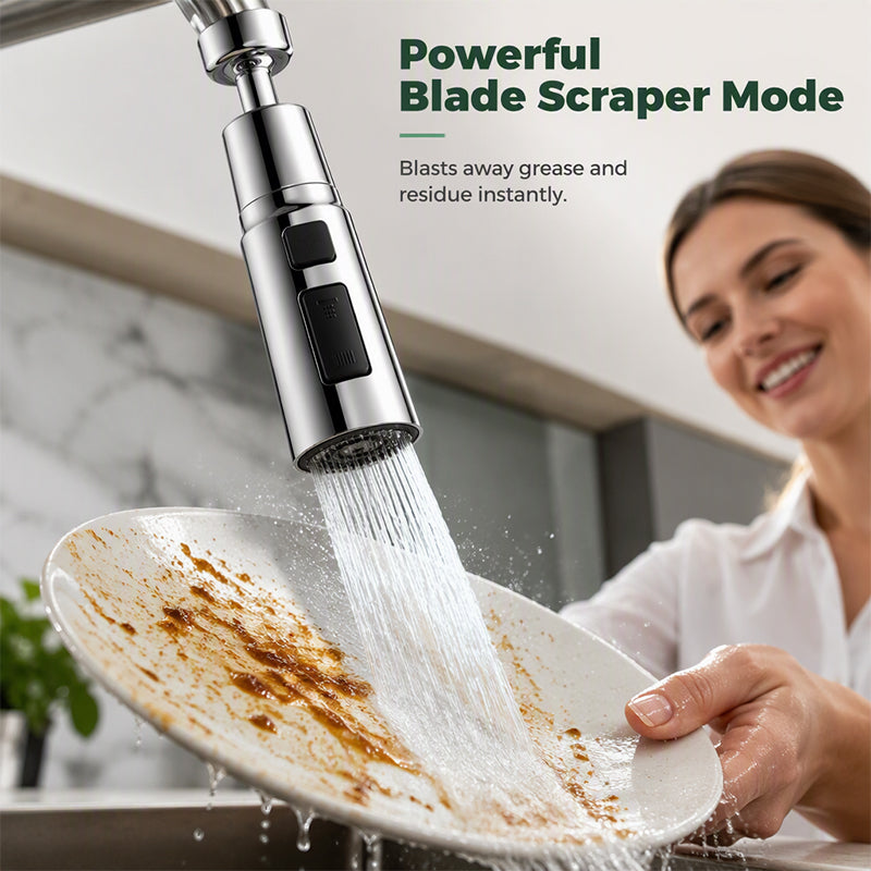 720 degree rotating faucet extender joint