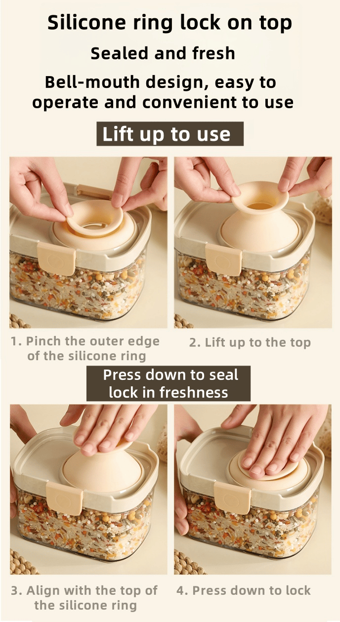 Push-type Sealed Box Storage Jar