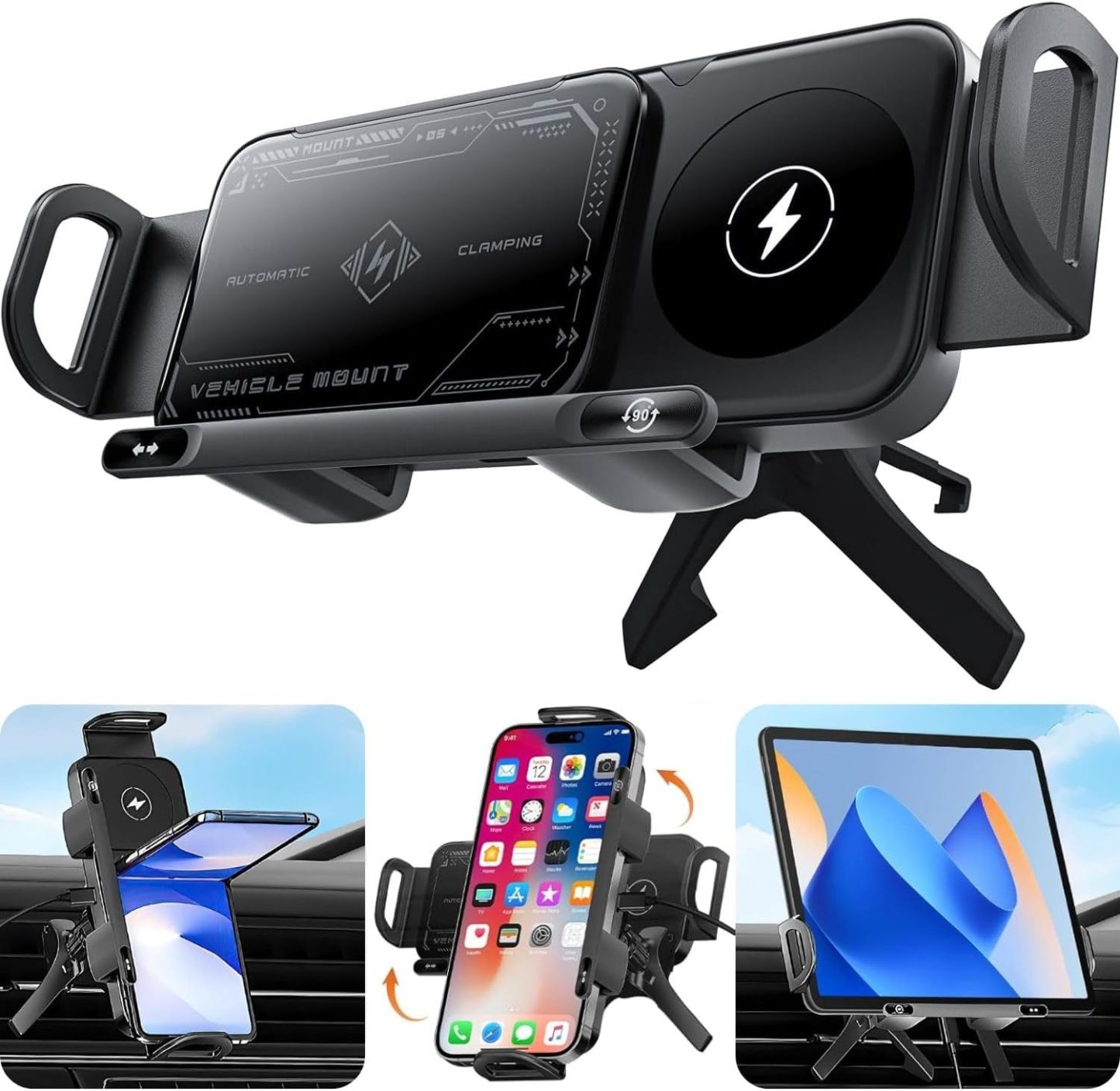 🎁Flash Sale💥2026 Smart 360° Wireless Charger Phone Holder