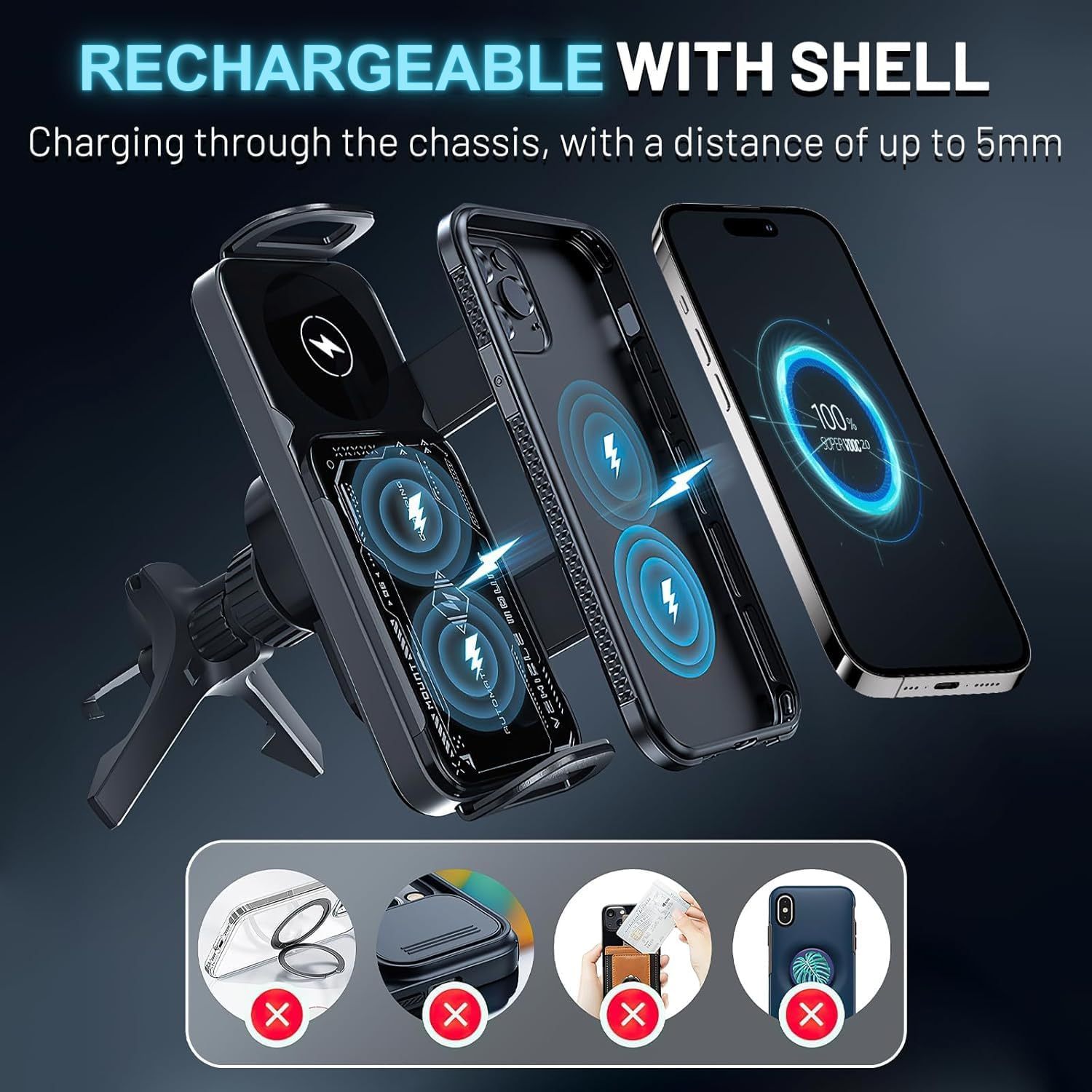 🎁Flash Sale💥2026 Smart 360° Wireless Charger Phone Holder