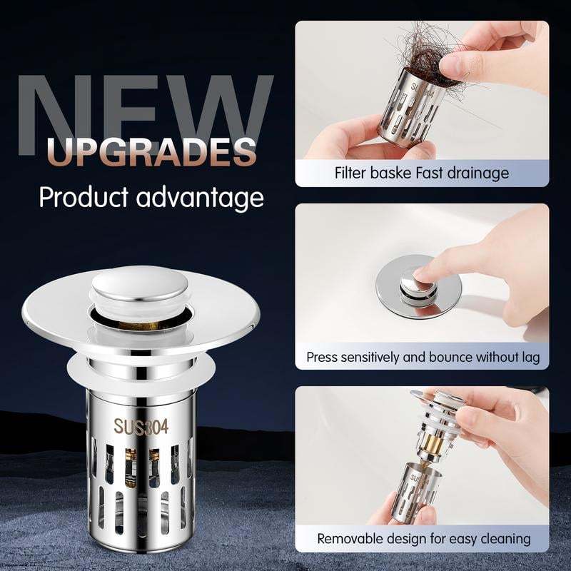 🔥LAST DAY SALE 49% OFF - 🚿Universal Stainless Steel Drain Strainer 🔥