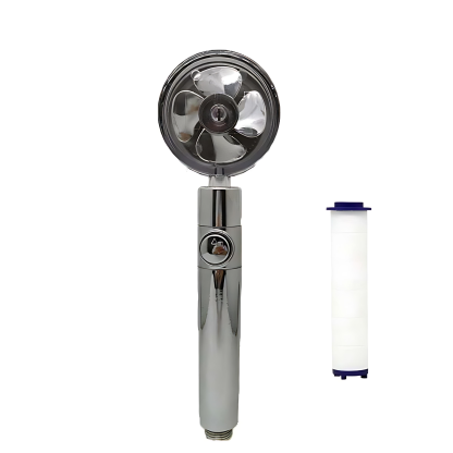 360° Power Shower Head 🚿 – Pressure Boost + Filter + Water Saving