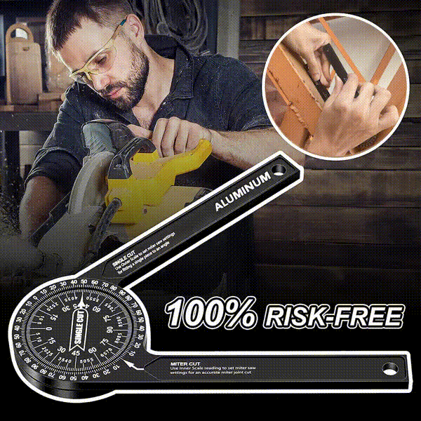 🏆Flash Sale⚡ 50K+ SOLD! Almost Gone-7-inch Aluminum Protractor Goniom