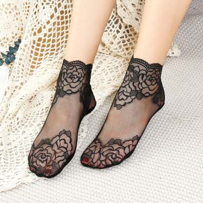 💋 Ladies Fashion Lace Socks
