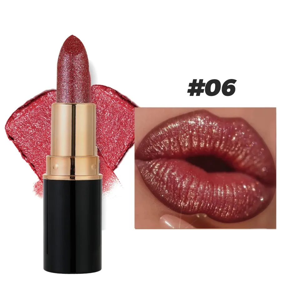 💖 Diamond Lip Gloss Glitter Lipstick Waterproof